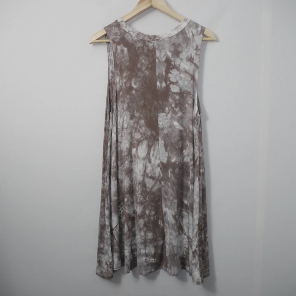 Audrey 3+1 Gray Tie Dye Sleeveless Dress Size M - Picture 5 of 8